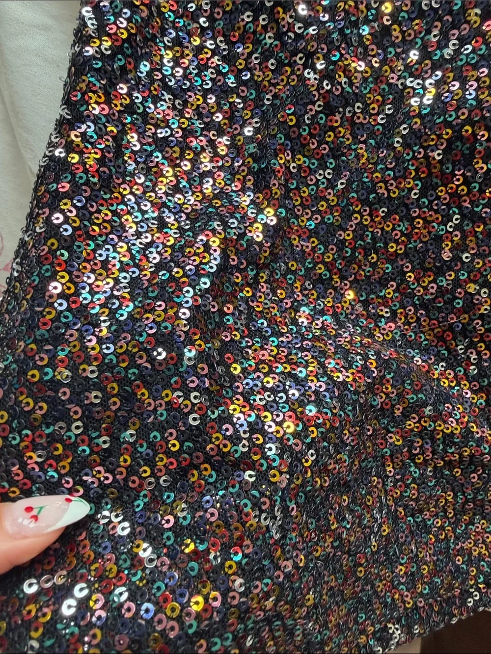 art class Black Multicolor Sequin Shift Dress